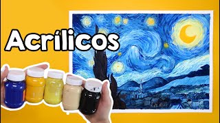 ¿Cómo pintar con ACRÍLICOS Tips y recomendaciones ✄ Quédate en casa y crea arte Conmigo [upl. by Zerdna]