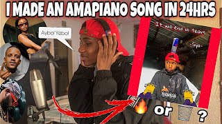 I MADE AN AMAPIANO SONG IN 24 HOURS🎶🎹🇿🇦IS IT GOOD OR TRASH👀 [upl. by Ebbie]