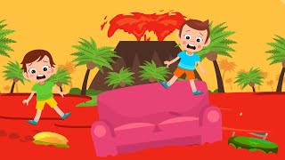 The Floor Is Lava Game Song  Fun Kids Music [upl. by Hepzi622]