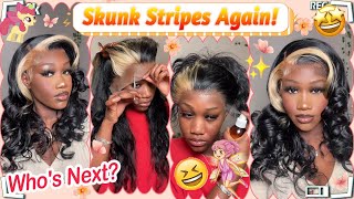 👏Viral Blonde Skunk Stripes Wig Install  Trending Lace Front Wig ULAHAIR Review [upl. by Ennazor]