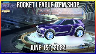 DELUXE COBALT ANODIZED CRISTIANO WHEELS Rocket League Item Shop June 1st 2024 [upl. by Enelak994]