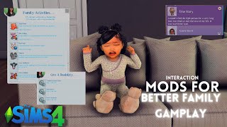 The BEST Sims 4 interaction MODS to use for Family Gameplay ✨ The Best Mods Series Pt1 [upl. by Ekyt829]