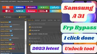 Samsung A31 frp bypass via unlock tool Samsung A31 frp letest mathad 2023 [upl. by Leia]