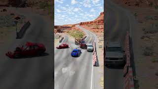 Realistic Highway Car Crashes 56  BeamNGdrive [upl. by Enitsyrhc]