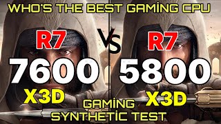 7600x3d vs 14600k vs 5800x3d vs R7 7700x vs R5 7600x vs R5 5600 vs İ5 12400f vs i7 14700k [upl. by Jopa]