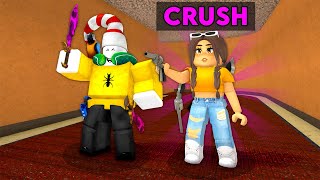 My CRUSH Played MM2 with me Roblox Murder Mystery 2 [upl. by Piks]