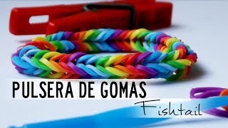 Como Hacer  Pulsera de gomitas Fishtail con PINZA [upl. by Irrehc]