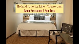 MS Westerdam Inside Stateroom and Ship Tour  Holland America line cruise ship [upl. by Anemix]