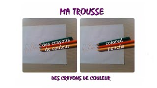 Les crayons de couleur au pluriel colored pencils plural in french [upl. by Ahsilaf]