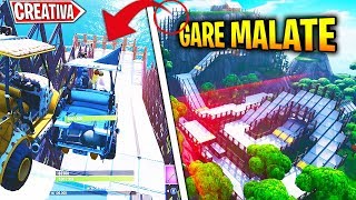 GARE MALATE SUL PERCORSO A IMPULSI  MODALITÀ CREATIVA  FORTNITE ITA [upl. by Anenahs]