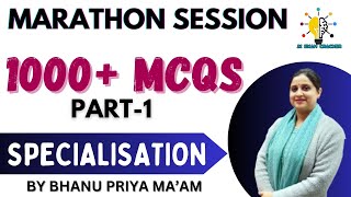 MARATHON SESSION II SPECIALISATION  FEMALE SUPERVISOR II PART01 II BY BHANU MAAM [upl. by Ortrud]