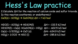 Hesss Law practice problems  Chemistry [upl. by Eyram]