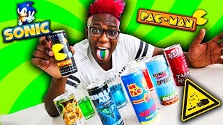 PROVANDO BEBIDAS ENERGÉTICAS DE VIDEOJOGOS  ft D4RK [upl. by Ymia738]