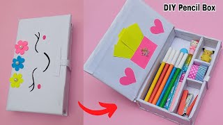 DIY Unicorn Pencil Box From Waste Cardboard  How To Make A Paper Pencil Box  Homemade Pencil Box [upl. by Aleira]