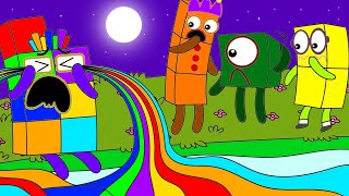 Oh Yes What Happened NB 7 is Crying Out Rainbows  Numberblocks Fanmade Coloring [upl. by Anais]