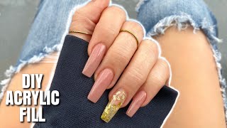 DIY acrylic nail fill at home [upl. by Shelli162]