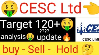 CESC share latest news analysis🤑CESC stock Target 120🤑 today CESC share latest update news 🗞️ [upl. by Idalina210]