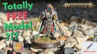 Beginner paints Jade Cultist FREE Warhammer Miniature  1️⃣st Age of Sigmar Warcry Model Ever [upl. by Glorianna]