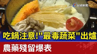 吃鍋注意！quot最毒蔬菜quot出爐 農藥殘留爆表 [upl. by Anawik]