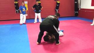 How to do a Shotokan Karate  MMA  Grappling  Arm bar Key lock Clinch Take down Leg sweep [upl. by Janetta]