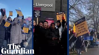 Its for the NHS nurses strike across England Wales and Northern Ireland in pay dispute [upl. by Florenza983]