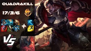 TOP Darius vs Aatrox QUADRAKILL  NA Challenger Patch 1423 [upl. by Nemraciram]