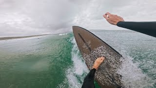 RAINY NORTH COAST MISSON RAW POV SURF [upl. by Hearsh]