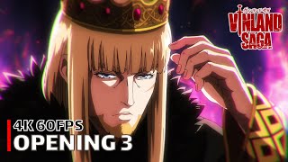 Vinland Saga  Opening 3 【River】 4K 60FPS Creditless  CC [upl. by Hailahk]