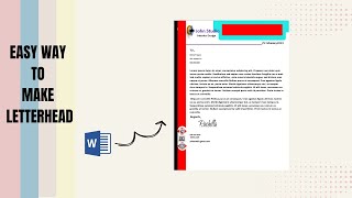 how to make a letterhead for company  MS Word  Letterhead Design [upl. by Rame]