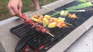 Yakitori on Homemade Grill [upl. by Enelehcim]