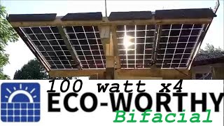 EcoWorthy 4x100W Bifacial Array [upl. by Aliet]