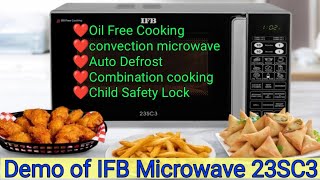 Demo of IFB microwave  23SC3 Working of IFB Microwave oven  Demo of Convection Microwave Oven [upl. by Rawdan]