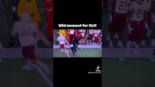 ULM Coach crashed out on player ncaafootball collegefootball footballplayer [upl. by Ansela]