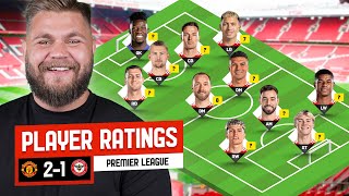 Bruno Fernandes IMPRESSES Casemiro  ENFORCER PLAYER RATINGS Man United 21 Brentford [upl. by Nenney]