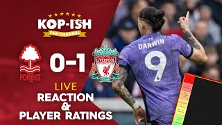 NUNEZ WINS IT FOR REDS  NOTTINGHAM FOREST 01 LIVERPOOL  LIVE MATCH REACTION amp PLAYER RATINGS [upl. by Akinas]