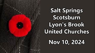 Salt Springs ScotsburnLyons Brook United Churches  Nov 10 2024 [upl. by Annohsak]