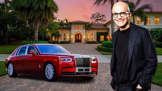 Satya Nadella Wife Children Parents Lifestyle Net Worth Bio  What Is The CEO of Microsoft Worth [upl. by Bouton]