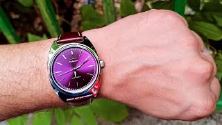 Unboxing HMT Kohinoor Automatic Amethyst Sunburst Dial Project70 watch 💜 [upl. by Eilsek300]