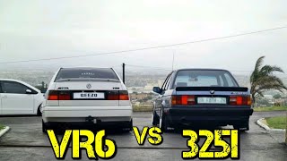 Bmw E30 325i vs Jetta mk3 Vr6 [upl. by Ardnasal354]