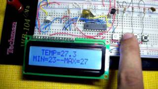 Termostato digital con PIC 16F88 y LM35 [upl. by Adnilreb]