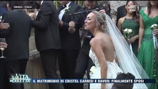 Il matrimonio di Cristel Carrisi e Davor Luksic  La Vita in Diretta 07092016 [upl. by Ytsrik]