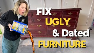 How To Refinish Dark Furniture Cheap Hacks for a Luxe Look [upl. by Ahc]