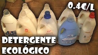 Cómo hacer DETERGENTE LÍQUIDO ECOLÓGICO para LAVADORA BARATO  Jabón líquido casero [upl. by Orvil]