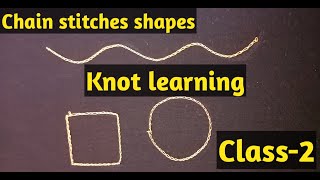 Aari work end knot  Aariwork end knot in kannada ChainStiches different shapeskannada aariclass [upl. by Angela]