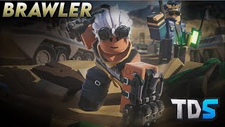 quotBrawlerquot Tower Gameplay  Tower Defense Simulator Roblox [upl. by Hiltan]