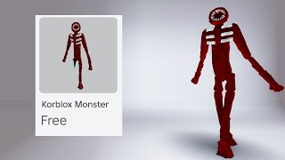 NEW GET THIS FREE KORBLOX MONSTER BUNDLE IN ROBLOX 😎 [upl. by Hairahcez431]