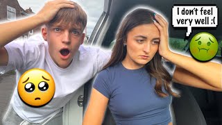 Getting CAR SICK And Then THROWING UP Prank On My Boyfriend [upl. by Galateah]