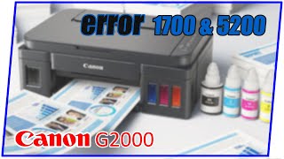 Printer Canon G2000 error 5200 berkedip bergantian 8x  support code 1700 ink absorber full reset [upl. by Alaehs]