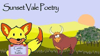 Poems for children quotCattle car battlequot  Funny kids limerick [upl. by Yebloc]