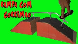 COMO FAZER RAMPA COM CORRIMÃO CASEIRA SKATE DE DEDO [upl. by Imoin228]